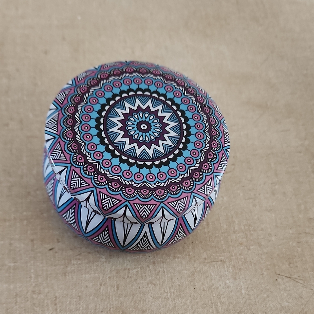 Mandala Patterned Decorative Candle